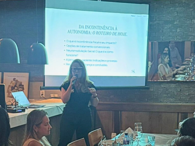 Jantar científico debate avanços no tratamento da incontinência fecal com foco na neuromodulação sacral